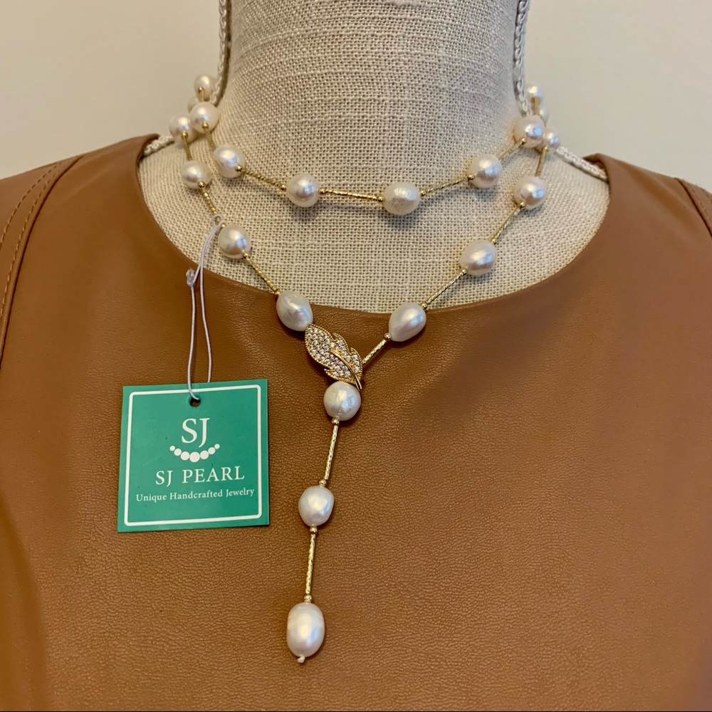 SJ Fresh Water Adjustable Pearl Necklace